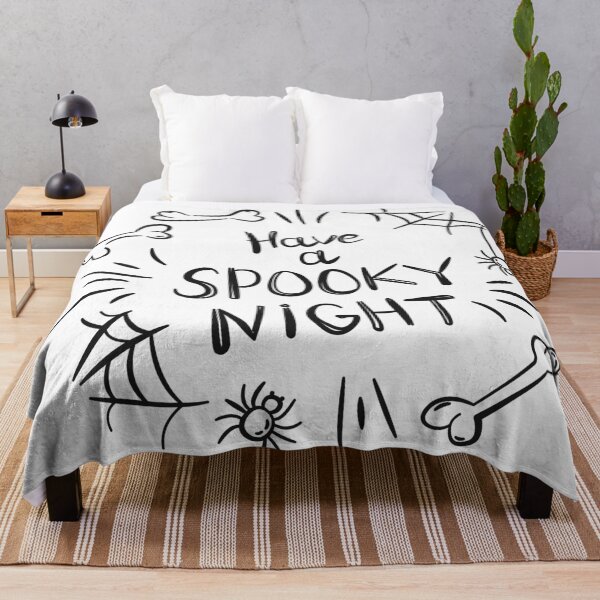Item preview, Have a Spooky Night Halloween Typography Design with Bones, Spider Web and Spider designed and sold by CHERRY--SHOP.