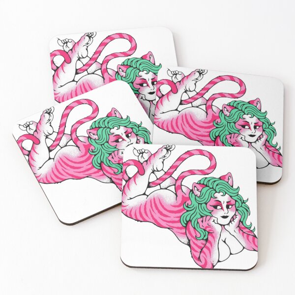 Item preview, Pinky Tiger Cat Girl Artwork designed and sold by a-baker-zl.