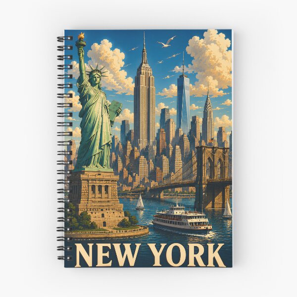 Item preview, New York USA Vintage Travel Poster designed and sold by TAOptimus .