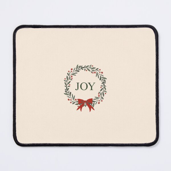 Item preview, JOY Christmas Wreath Red Green Holiday Design designed and sold by GemsAnatomy.