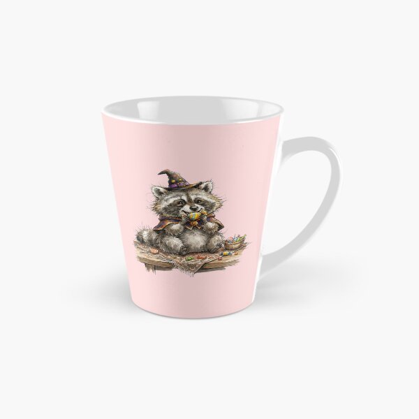Item preview, Cute Raccoon Witch Eating Halloween Candy Watercolor designed and sold by BreezifyDesignStudio.
