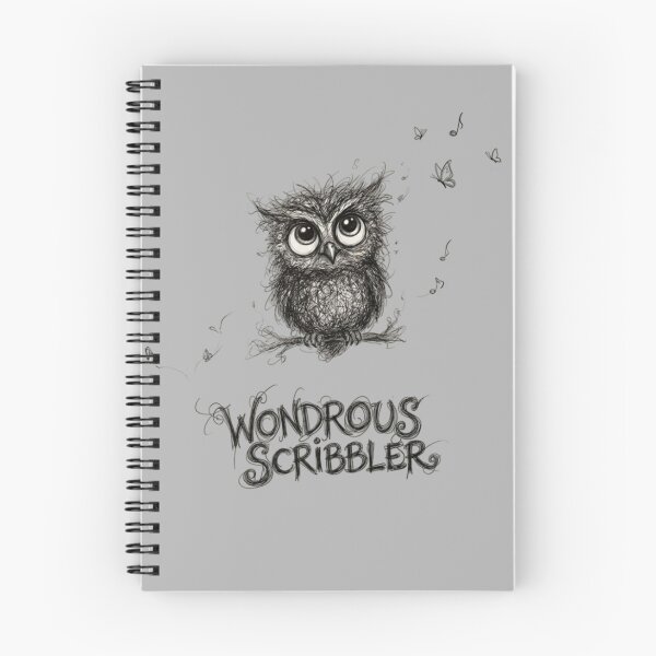 Item preview, Wondrous Scribbler - Cute Messy Line Art Owl Illustration designed and sold by Nakrisa.