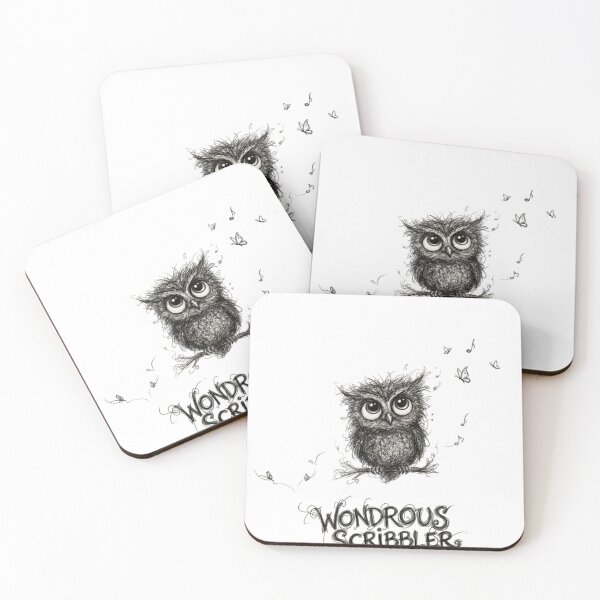 Item preview, Wondrous Scribbler - Cute Messy Line Art Owl Illustration designed and sold by Nakrisa.