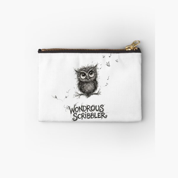 Item preview, Wondrous Scribbler - Cute Messy Line Art Owl Illustration designed and sold by Nakrisa.