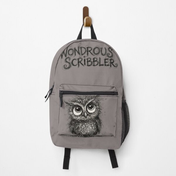 Item preview, Wondrous Scribbler - Cute Messy Line Art Owl Illustration designed and sold by Nakrisa.