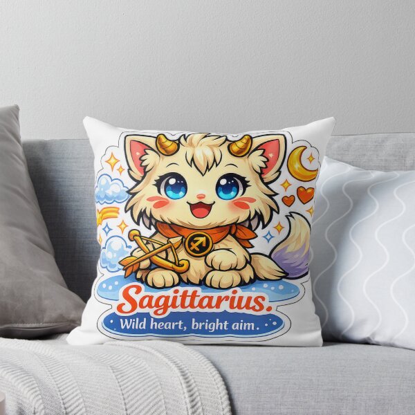 Item preview,  Sagittarius Kawaii Cat sticker ,zodiac sign  designed and sold by wallartofmio.
