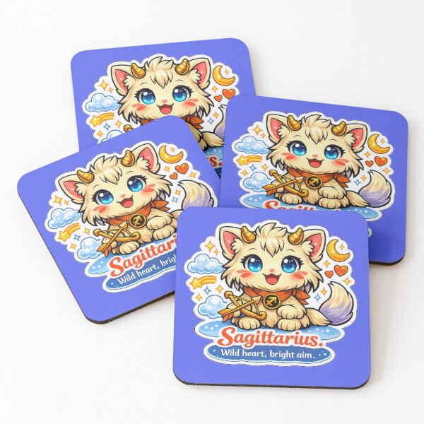 Item preview,  Sagittarius Kawaii Cat sticker ,zodiac sign  designed and sold by wallartofmio.
