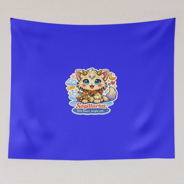 Item preview,  Sagittarius Kawaii Cat sticker ,zodiac sign  designed and sold by wallartofmio.
