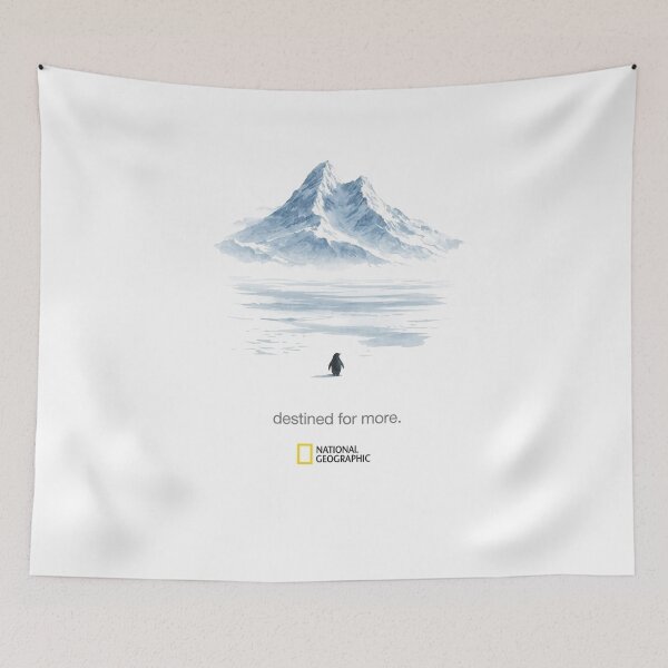 Item preview, Destined For More Penguin Mountain Adventure Nature Explorer Graphic T-Shirt designed and sold by Banyvim.