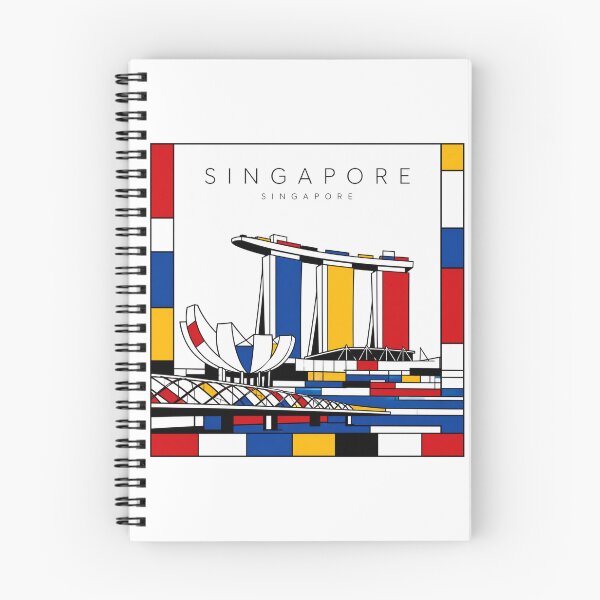 Item preview, Singapore Mondrian style poster 3D designed and sold by CMYKStudio.