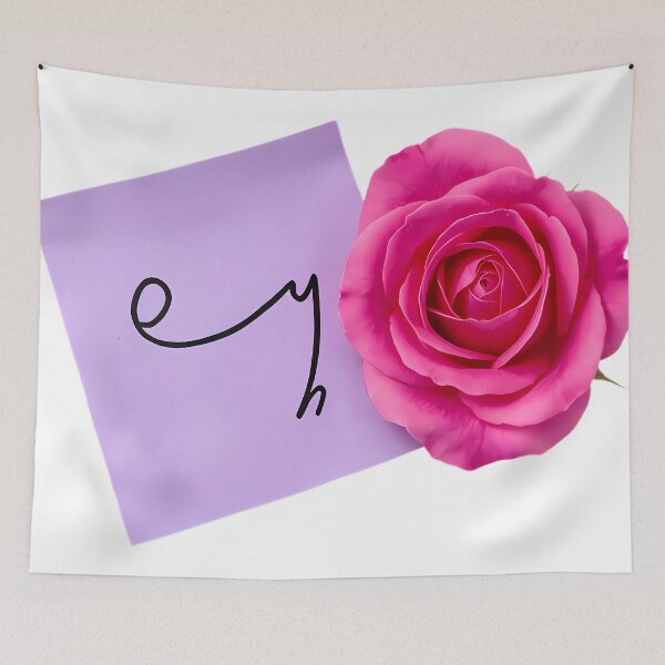 Item preview, Shorthand Writing — Purple Note & Bright Pink Rose designed and sold by Bondingbonding.
