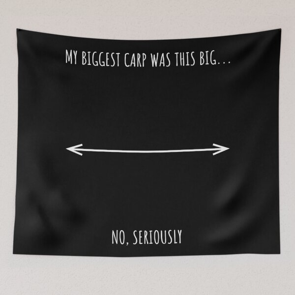 Item preview, My Biggest Carp Was This Big No Seriously - Funny Fishing designed and sold by GeekAnglerStore.