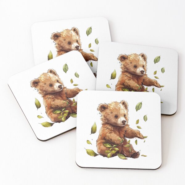 Item preview, Bear Cub | Cute Woodland Animal Watercolor Art designed and sold by Mandayartstudio.