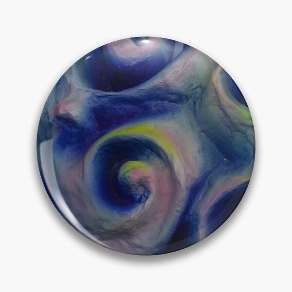 Item preview, Colorful Abstract Swirl Sculpture With Textured Clay Spirals In Blue Purple Pink Green designed and sold by Nmallia.