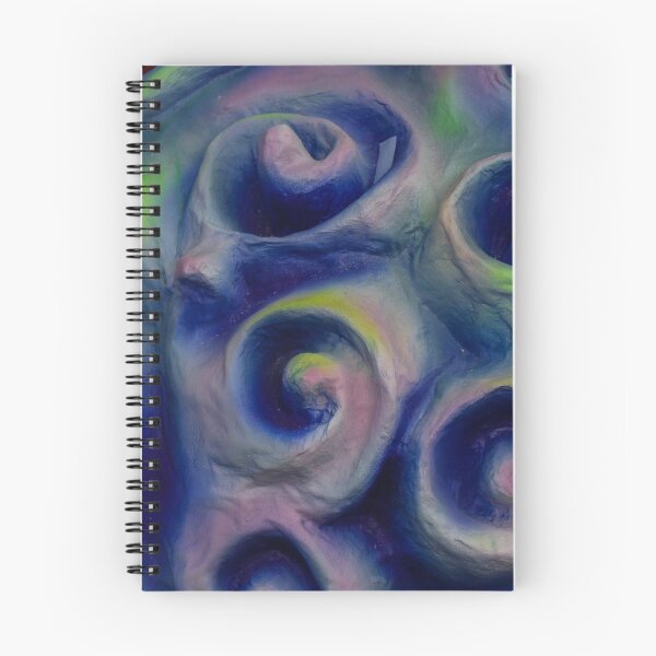 Item preview, Colorful Abstract Swirl Sculpture With Textured Clay Spirals In Blue Purple Pink Green designed and sold by Nmallia.