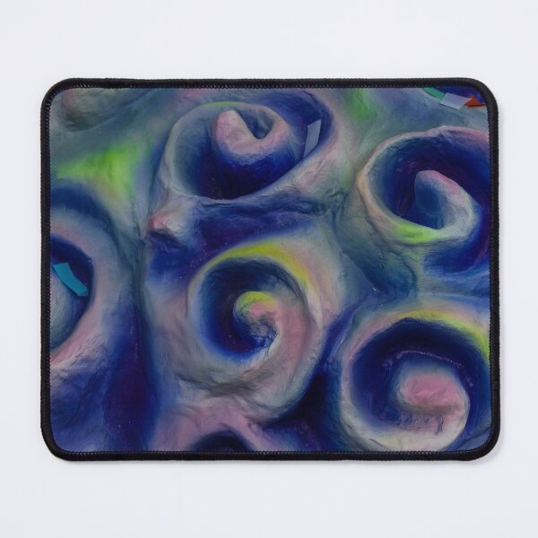 Item preview, Colorful Abstract Swirl Sculpture With Textured Clay Spirals In Blue Purple Pink Green designed and sold by Nmallia.