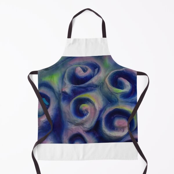 Item preview, Colorful Abstract Swirl Sculpture With Textured Clay Spirals In Blue Purple Pink Green designed and sold by Nmallia.