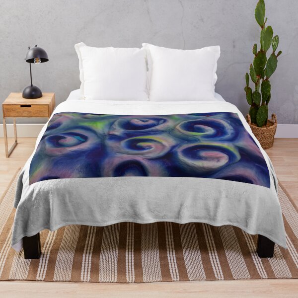Item preview, Colorful Abstract Swirl Sculpture With Textured Clay Spirals In Blue Purple Pink Green designed and sold by Nmallia.