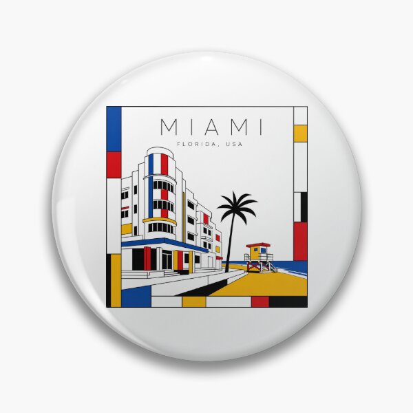 Item preview, Miami Mondrian style poster 3D designed and sold by CMYKStudio.