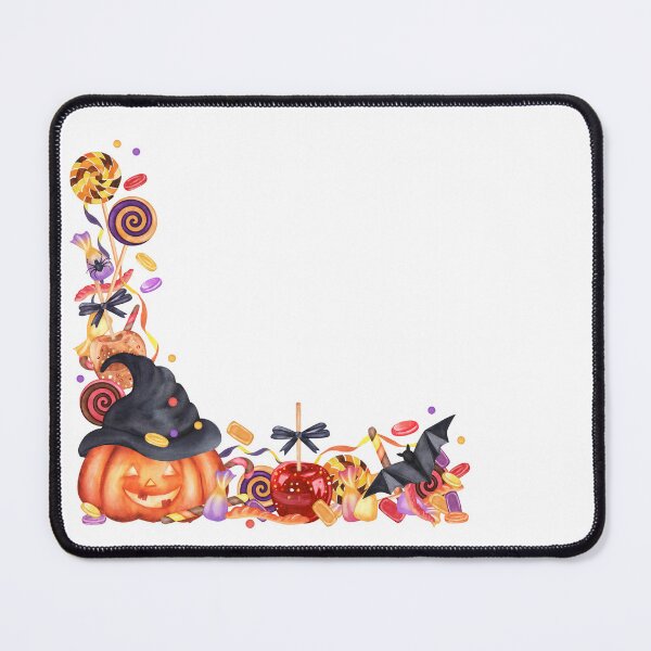 Item preview, Watercolor Halloween Corner Frame with Pumpkin and Sweets designed and sold by ElenaValeto.