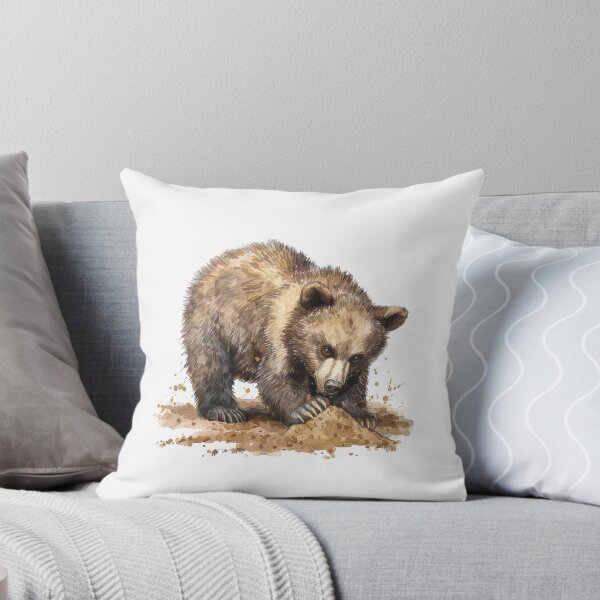 Item preview, Bear Cub | Cute Woodland Animal Watercolor Art designed and sold by Mandayartstudio.