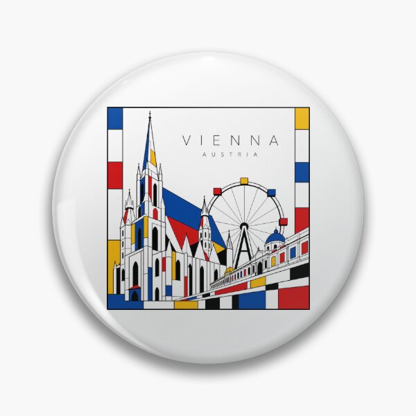 Item preview, Vienna Mondrian style poster 3D designed and sold by CMYKStudio.