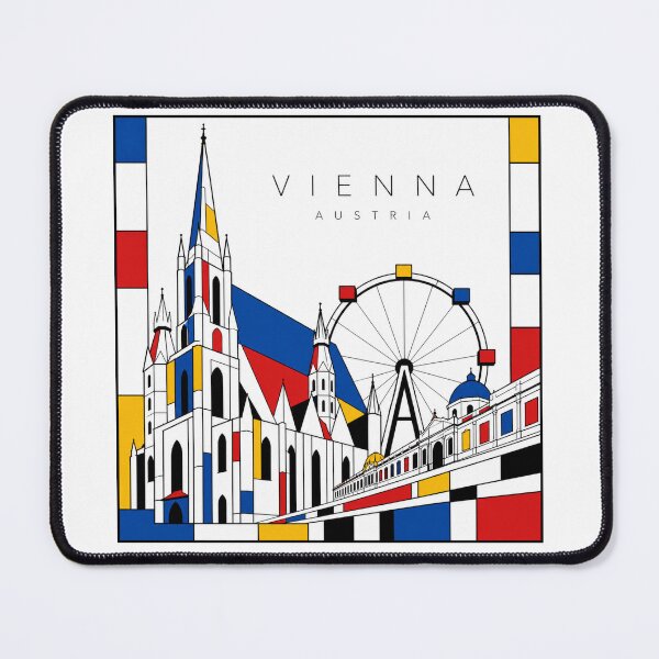 Item preview, Vienna Mondrian style poster 3D designed and sold by CMYKStudio.