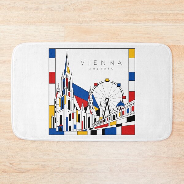 Item preview, Vienna Mondrian style poster 3D designed and sold by CMYKStudio.