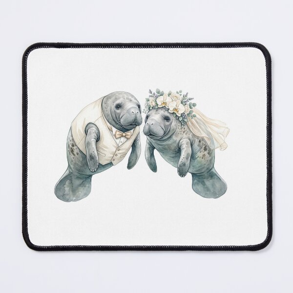 Item preview, Manatee Wedding Couple Art designed and sold by Roy & Tiffany.