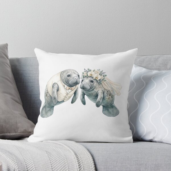 Item preview, Manatee Wedding Couple Art designed and sold by Roy & Tiffany.