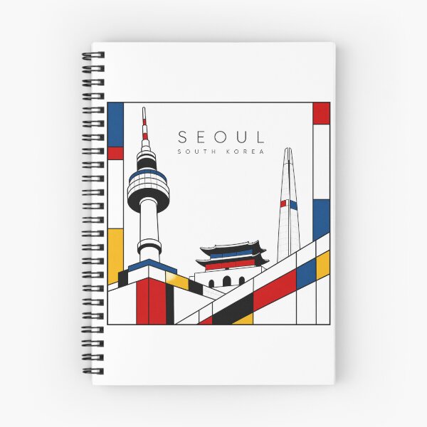 Item preview, Seoul Mondrian style poster 3D designed and sold by CMYKStudio.