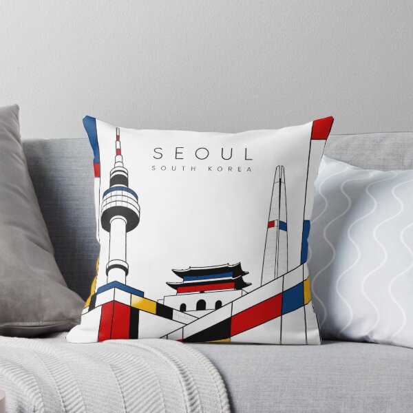 Item preview, Seoul Mondrian style poster 3D designed and sold by CMYKStudio.
