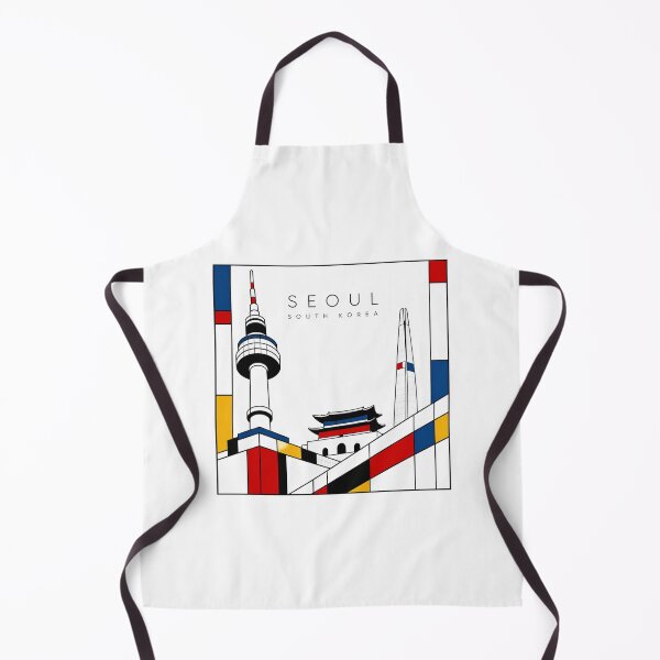 Item preview, Seoul Mondrian style poster 3D designed and sold by CMYKStudio.