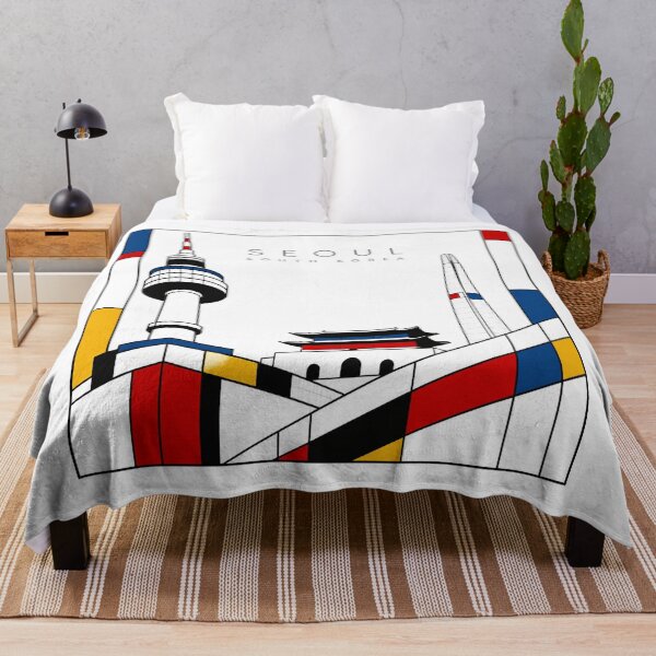 Item preview, Seoul Mondrian style poster 3D designed and sold by CMYKStudio.