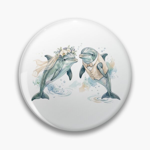 Item preview, Dolphin Wedding Couple Art designed and sold by Tiffany Roy.