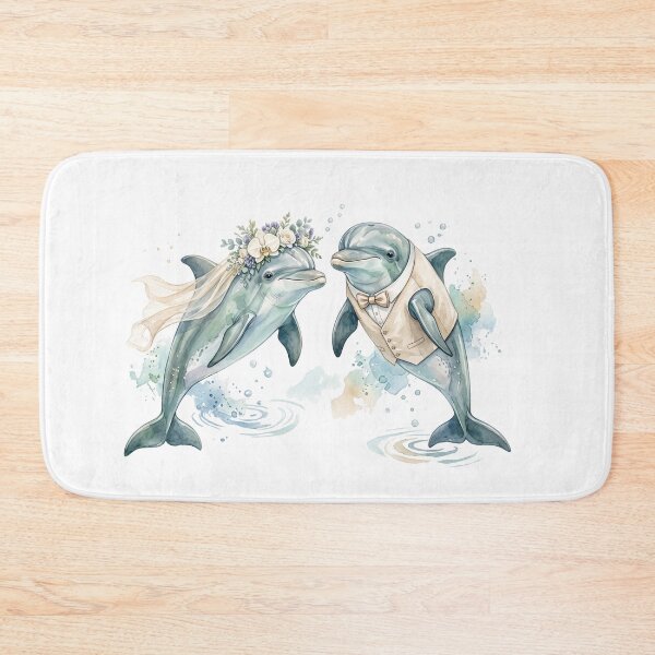 Item preview, Dolphin Wedding Couple Art designed and sold by Tiffany Roy.