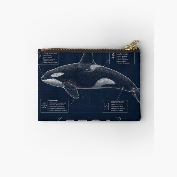 Item preview, Orca Blueprint Art | Sea Creatures Technical Illustration designed and sold by SunnyDesign82.