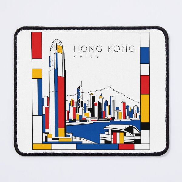 Item preview, Hong Kong Mondrian style poster 3D designed and sold by CMYKStudio.