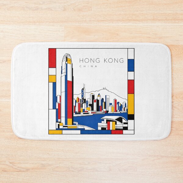 Item preview, Hong Kong Mondrian style poster 3D designed and sold by CMYKStudio.