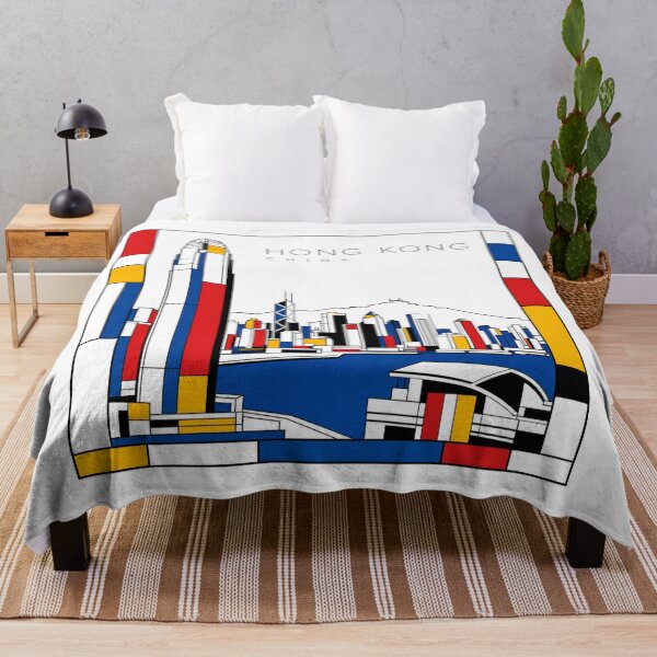 Item preview, Hong Kong Mondrian style poster 3D designed and sold by CMYKStudio.