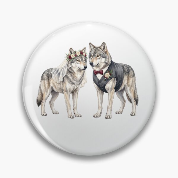 Item preview, Wolf Wedding Couple Art designed and sold by Roy & Tiffany.