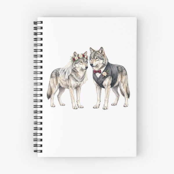 Item preview, Wolf Wedding Couple Art designed and sold by Roy & Tiffany.