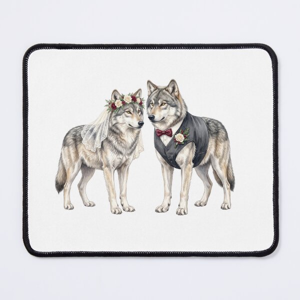 Item preview, Wolf Wedding Couple Art designed and sold by Roy & Tiffany.