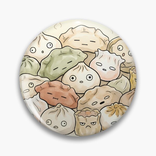 Item preview, Cute Dumplings and Dim Sum Pile Kawaii Food Illustration designed and sold by DuckOddity.