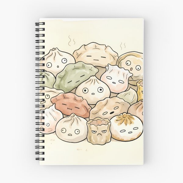 Item preview, Cute Dumplings and Dim Sum Pile Kawaii Food Illustration designed and sold by DuckOddity.