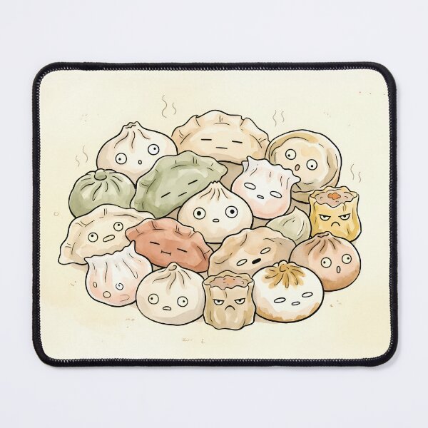 Item preview, Cute Dumplings and Dim Sum Pile Kawaii Food Illustration designed and sold by DuckOddity.