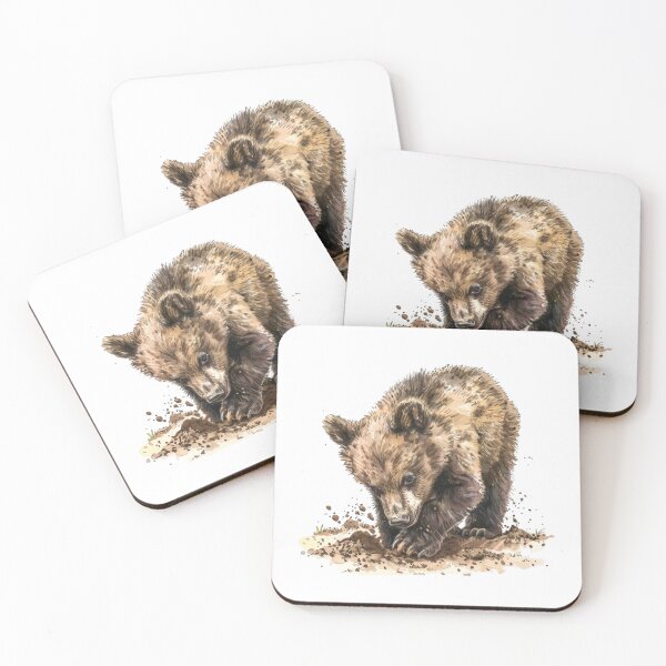 Item preview, Bear Cub | Cute Woodland Animal Watercolor Art designed and sold by Mandayartstudio.