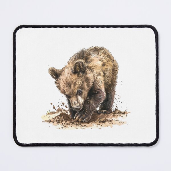 Item preview, Bear Cub | Cute Woodland Animal Watercolor Art designed and sold by Mandayartstudio.