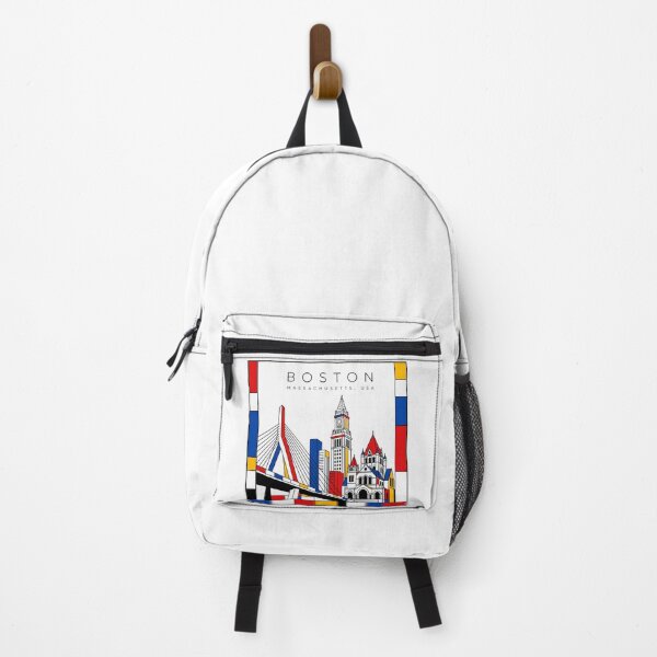 Item preview, Boston Mondrian style poster 3D designed and sold by CMYKStudio.