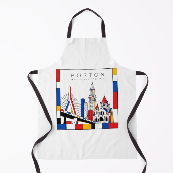 Item preview, Boston Mondrian style poster 3D designed and sold by CMYKStudio.